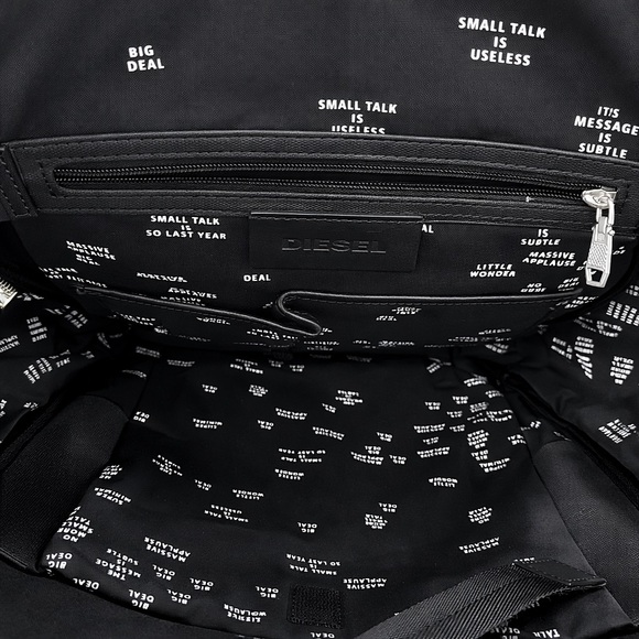 Diesel Men's Black Backpack with Silver Accents - Picture 8 of 8